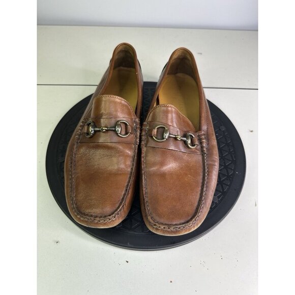 Cole Haan C09298 Men 9.5 M Cognac Leather Horsebit Dress Loafers Slip-on Shoe - Picture 2 of 10